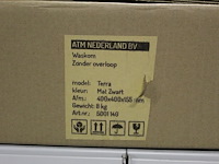 Waskom atm nederland zwart type terra afm. 400 x 400 x 155 mm met wastafelkraan type calipso 210 - afbeelding 3 van  4