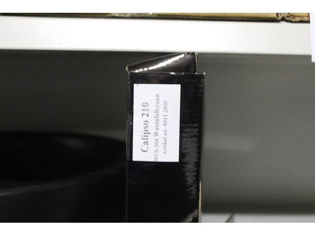 Waskom atm nederland zwart type terra afm. 400 x 400 x 155 mm met wastafelkraan type calipso 210 - afbeelding 4 van  4