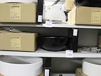 Waskom atm nederland zwart type terra afm. 400 x 400 x 155 mm met wastafelkraan type moza 71 - afbeelding 1 van  4