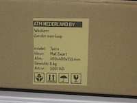 Waskom atm nederland zwart type terra afm. 400 x 400 x 155 mm met wastafelkraan type moza 71 - afbeelding 3 van  4