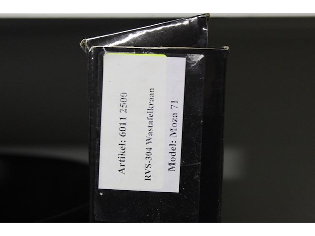 Waskom atm nederland zwart type terra afm. 400 x 400 x 155 mm met wastafelkraan type moza 71 - afbeelding 4 van  4