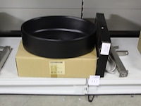 Waskom atm nederland zwart type varo afm. 505 x 305 x 140 mm met wastafelkraan type clou 255 - afbeelding 1 van  4