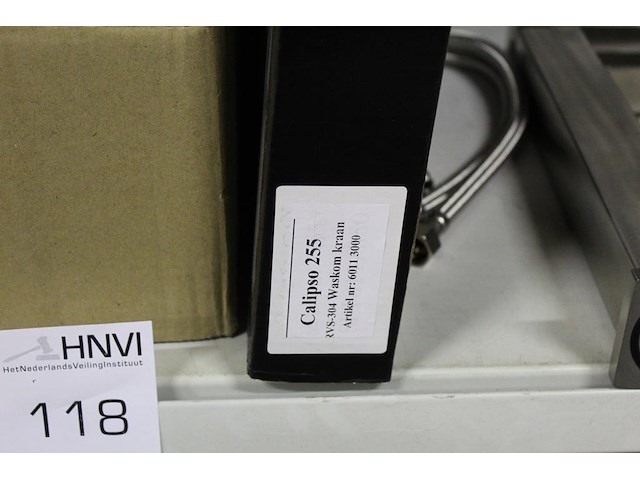 Waskom atm nederland zwart type varo afm. 505 x 305 x 140 mm met wastafelkraan type clou 255 - afbeelding 4 van  4