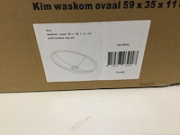 Waskom ovaal 59x35x11 cm wb, kim 36.4041, wit, bouwjaar zonder kraan - afbeelding 3 van  7