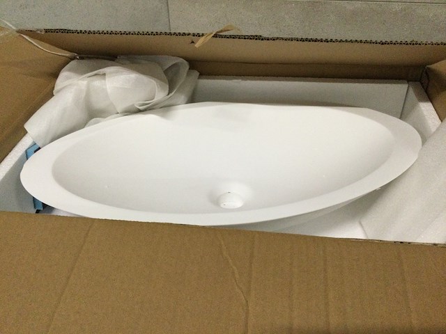 Waskom ovaal 59x35x11 cm wb, kim 36.4041, wit, bouwjaar zonder kraan - afbeelding 4 van  7