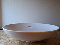 Waskom ovaal, mat wit - afbeelding 1 van  4