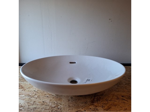 Waskom ovaal, mat wit - afbeelding 2 van  4