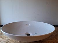 Waskom ovaal, mat wit - afbeelding 2 van  4