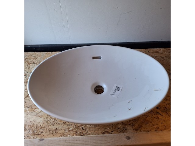 Waskom ovaal, mat wit - afbeelding 3 van  4