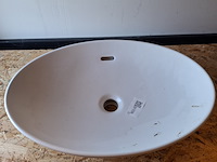 Waskom ovaal, mat wit - afbeelding 3 van  4