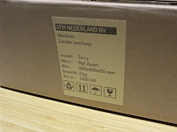 Waskom terra mat zwart. afmeting 400 x 400 x 155 mm. gewicht 8 kg. - afbeelding 3 van  3