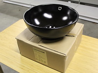 Waskom terra mat zwart. afmeting 400 x 400 x 155 mm. gewicht 8 kg.