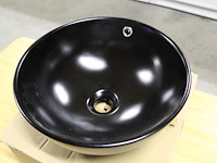 Waskom terra mat zwart. afmeting 400 x 400 x 155 mm. gewicht 8 kg. - afbeelding 2 van  3