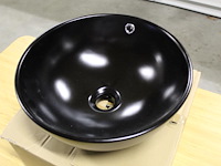 Waskom terra mat zwart. afmeting 400 x 400 x 155 mm. gewicht 8 kg. - afbeelding 2 van  3