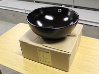 Waskom terra mat zwart. afmeting 400 x 400 x 155 mm. gewicht 8 kg.