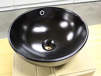 Waskom terra mat zwart. afmeting 400 x 400 x 155 mm. gewicht 8 kg. - afbeelding 2 van  3