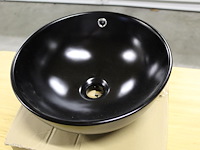 Waskom terra mat zwart. afmeting 400 x 400 x 155 mm. gewicht 8 kg. - afbeelding 2 van  3