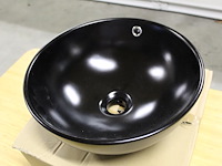 Waskom terra mat zwart. afmeting 400 x 400 x 155 mm. gewicht 8 kg. - afbeelding 2 van  3