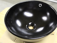 Waskom terra mat zwart. afmeting 400 x 400 x 155 mm. gewicht 8 kg. - afbeelding 2 van  3