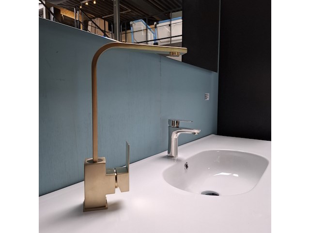 Waskomkraan, hoog model, goud geborsteld - afbeelding 2 van  6