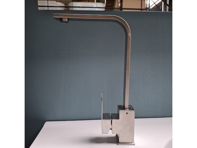 Waskomkraan, hoog model, rvs geborsteld - afbeelding 3 van  6