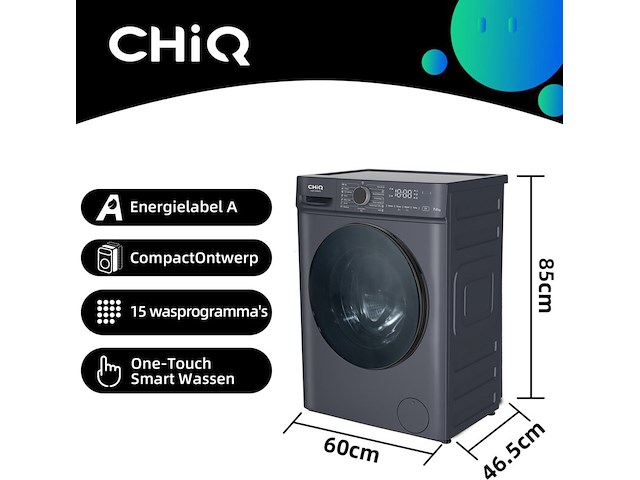 Wasmachine 7 kg ai smart energieklasse a chiq, cw07123863ax - afbeelding 2 van  7