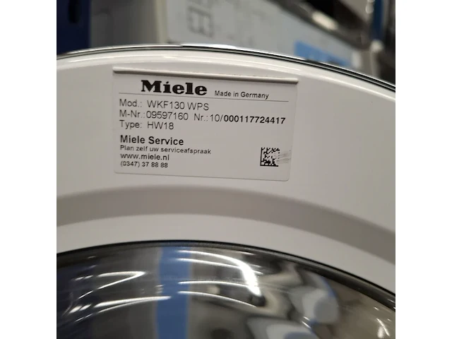Wasmachine 8.0 kg, miele a+++, wkf130wps - afbeelding 8 van  9