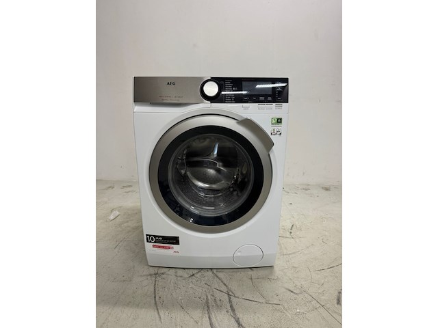 Wasmachine aeg, l8fe96cs, wit (rvs/zilver paneel, zilveren deur) - afbeelding 1 van  5