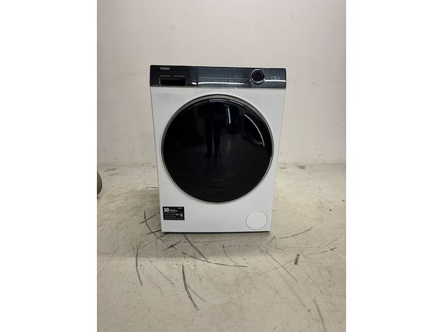 Wasmachine haier, hw90bd14979u1, wit (zilver bedieningspaneel, zwarte deur) - afbeelding 1 van  5
