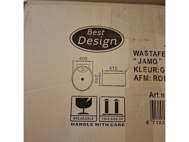 Wastafel best design, jamo, glans wit - afbeelding 7 van  7