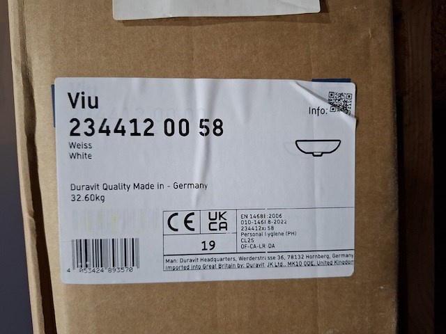 Wastafel duravit, viu, glans wit - afbeelding 7 van  7