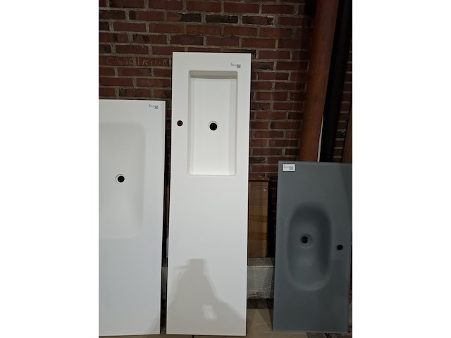 Wastafel elise, maatwerk, mat wit - afbeelding 1 van  3