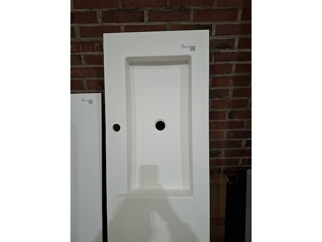 Wastafel elise, maatwerk, mat wit - afbeelding 2 van  3