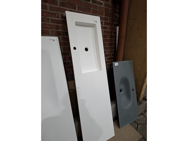 Wastafel elise, maatwerk, mat wit - afbeelding 3 van  3