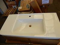 Wastafel, geberit, renova plan, wit, 1000x480 - afbeelding 2 van  5