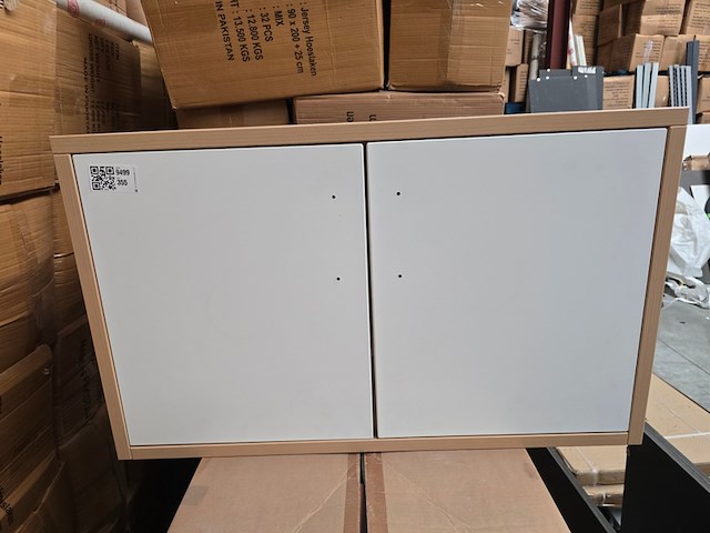 Wastafel kast badkamermeubel uni, houtkleur - afbeelding 2 van  9