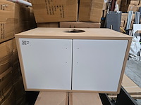 Wastafel kast badkamermeubel uni, houtkleur - afbeelding 1 van  12