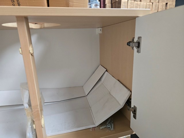 Wastafel kast badkamermeubel uni, houtkleur - afbeelding 8 van  12