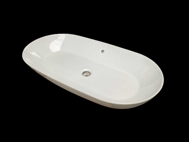 Wastafel keramisch 80x42cm - afbeelding 1 van  3