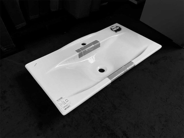 Wastafel keramisch 85x45cm - afbeelding 1 van  3