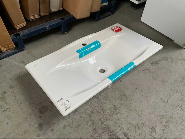 Wastafel keramisch 85x45cm - afbeelding 3 van  3