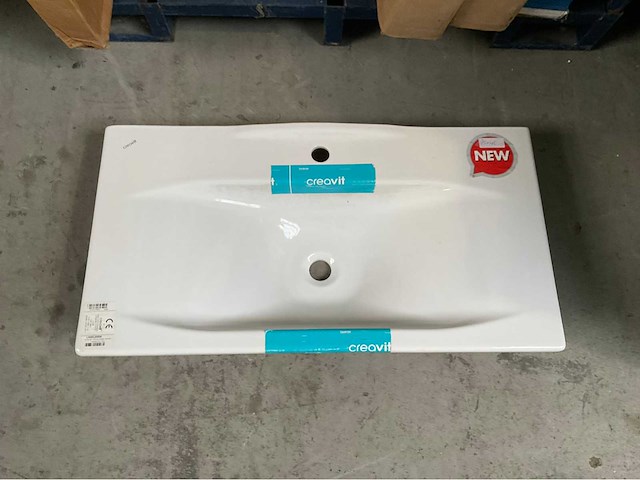 Wastafel keramisch 85x45cm - afbeelding 2 van  2