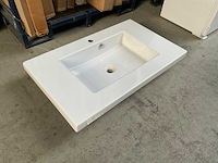 Wastafel keramisch 90x55cm - afbeelding 1 van  2