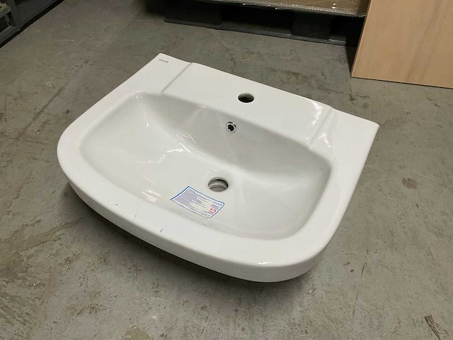 Wastafel keramisch wit 56x45cm - afbeelding 2 van  3