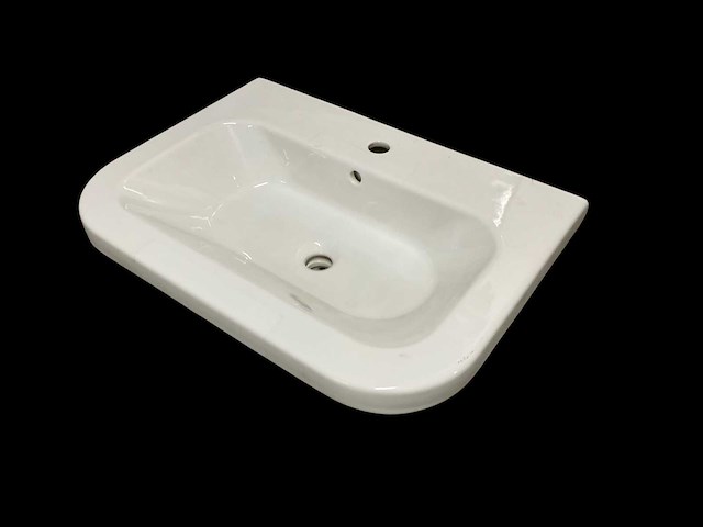 Wastafel keramisch wit 64x46cm - afbeelding 1 van  3
