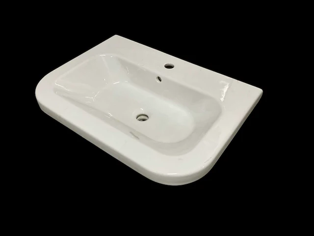 Wastafel keramisch wit 64x46cm - afbeelding 1 van  3