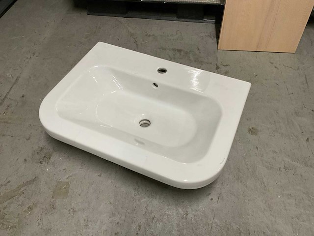 Wastafel keramisch wit 64x46cm - afbeelding 2 van  3