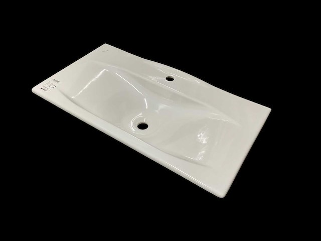 Wastafel keramisch wit 84x44cm - afbeelding 3 van  3