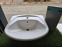 Wastafel met hansgrohe mengkraan villeroy & bosch, 7122 60 01, wit - afbeelding 1 van  7