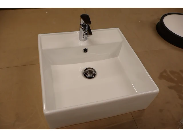 Wastafel met kraan wiesbaden + grohe, larx, wit - afbeelding 9 van  12